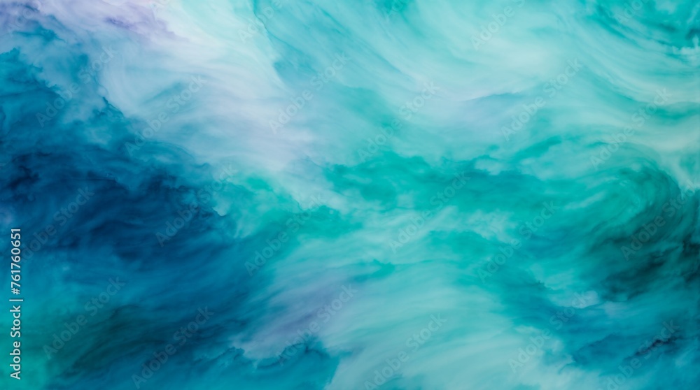 Abstract watercolor with ethereal blue shades in dreamy swirls