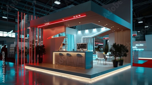 Commercial stand in an exhibition hall