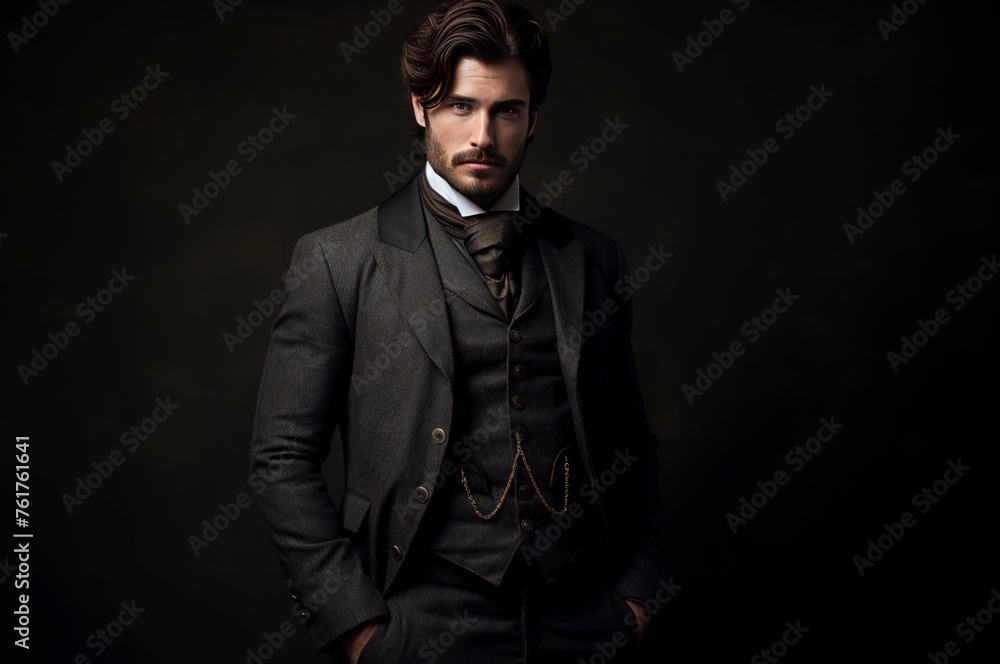 Engaging Retro man professional. Movie fashion. Generate Ai Engaging Retro man professional. Movie fashion. Generate Ai