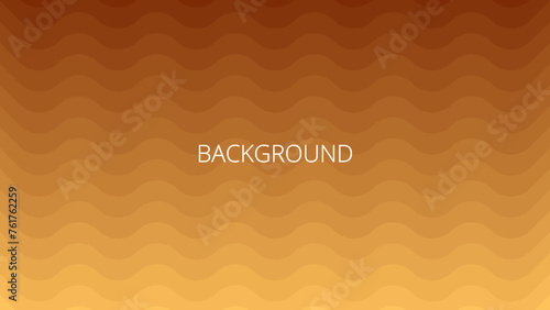 Beige and brown wavy background. Abstract banner with curved lines. Gradient blended waves	