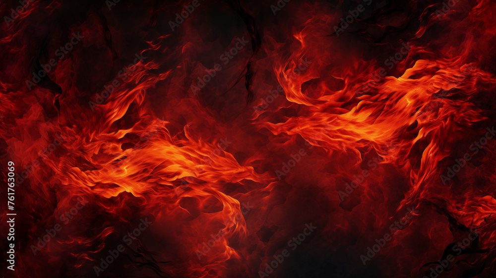 Intense Fiery Abstract Flames