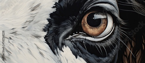 A detailed portrayal of a bird of prey, focusing on the intricate details of an eagles eye in a stunning wildlife art piece