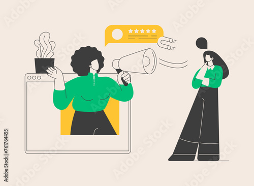 Word of mouth marketing abstract concept vector illustration.