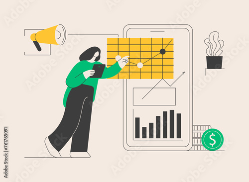 Transactional marketing abstract concept vector illustration.