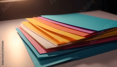 Colorful paper sheets
