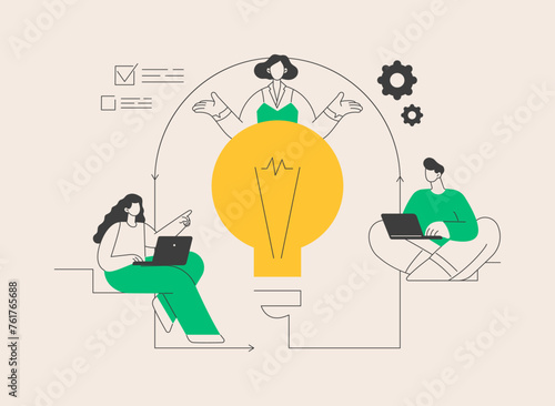 Project life cycle abstract concept vector illustration.