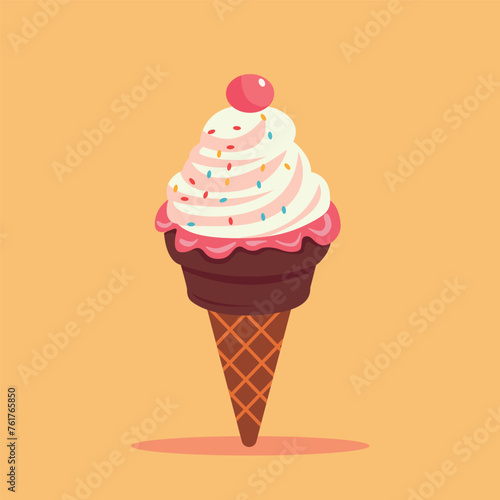 flat ice cream illustration