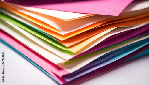 Colorful paper sheets