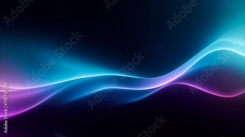 Dynamic display of blue and purple lights in abstract motion on dark