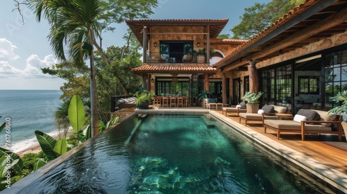 Large Swimming Pool Next to a House