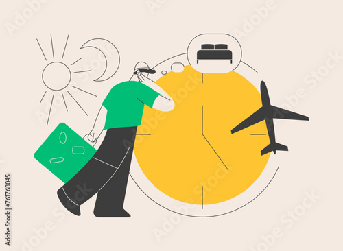 Time zones abstract concept vector illustration.