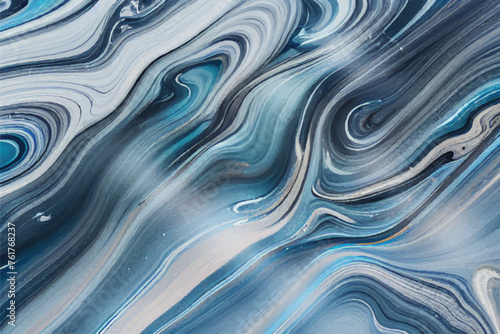Paint flowing. Moving colorful lines abstract background. Liquid marble texture design, gradient surface abstract futuristic pattern. Abstract textured background with wave shapes. Blue marble Texture