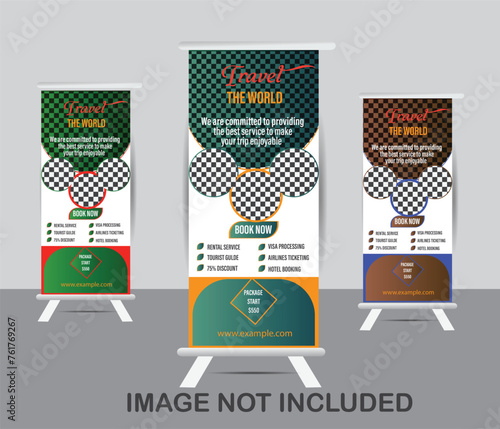 Roll-up banners are widely used for advertising and informational purposes, for example on exhibitions and trade shows. The main purpose is to educate the customers regarding the product/service in th