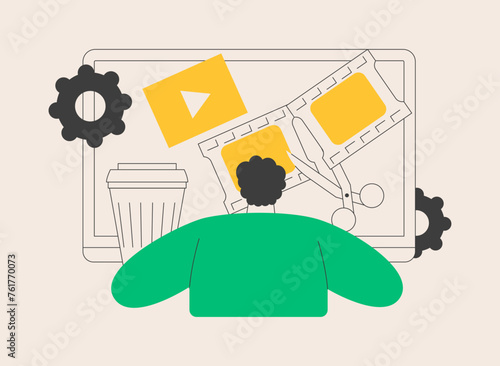 Video design abstract concept vector illustration.