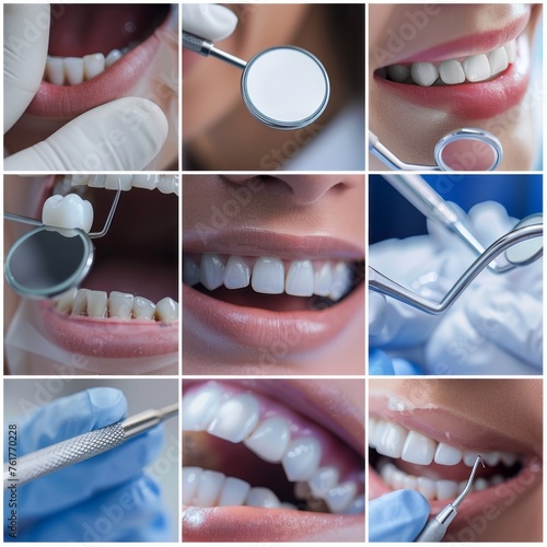 images showcasing the various services offered at the dentist clinic, such as routine check-ups, fillings, crowns, and cosmetic dentistry procedures