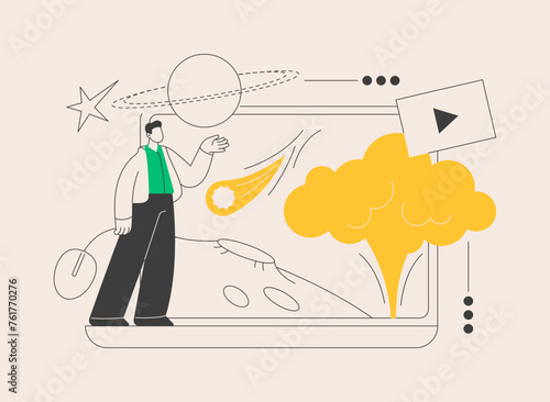 Special effects design abstract concept vector illustration.
