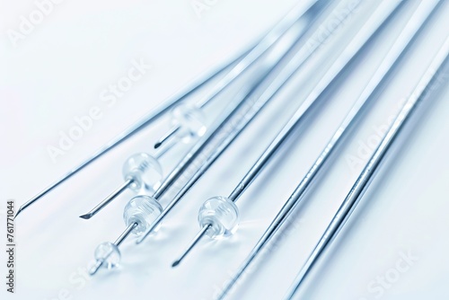 Needles photo on white isolated background