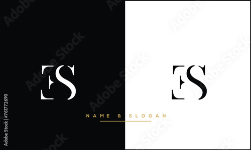 ES, SE, E, S Abstract letters Logo monogram