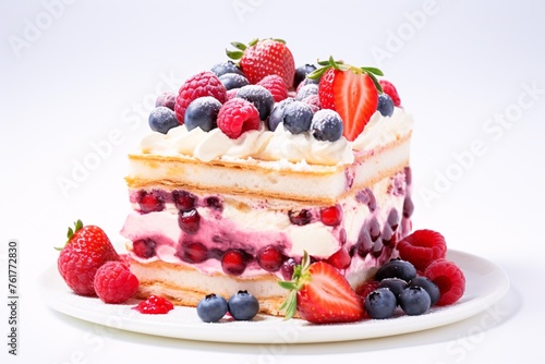 a plate of fruit dessert