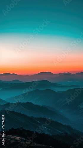 Silhouette of mountains