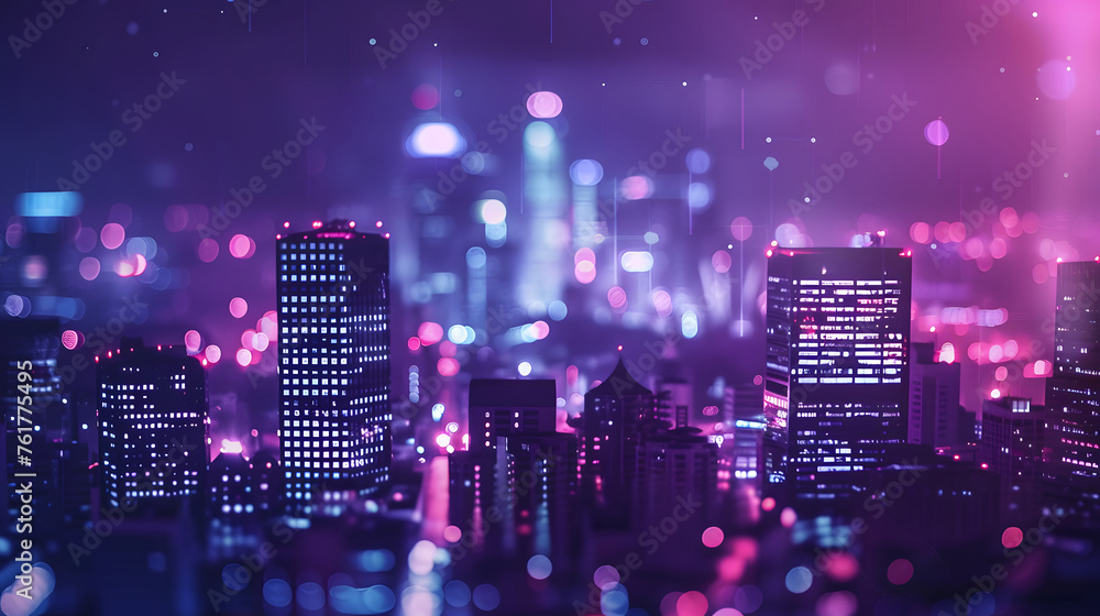 AI connected city, artificial intelligence, futuristic cityscape, AI Background AI connected city, artificial intelligence, futuristic cityscape, AI Background