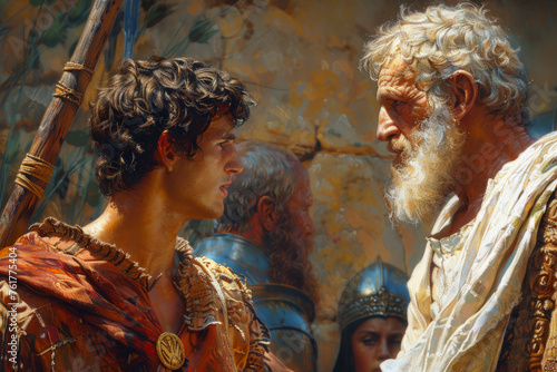 David and Goliath, A Biblical Encounter, Illustration