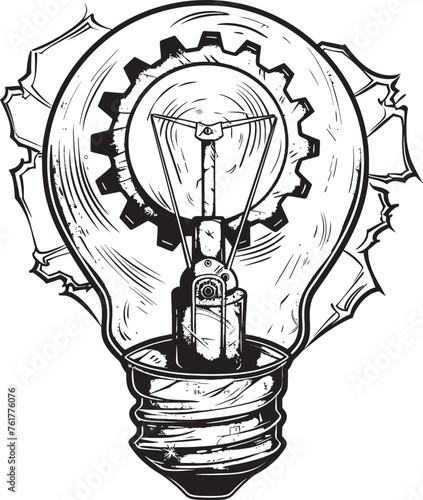 Clockwork Brilliance Steampunk Bulb Design Steam Powered Glow Metal Gear Icon