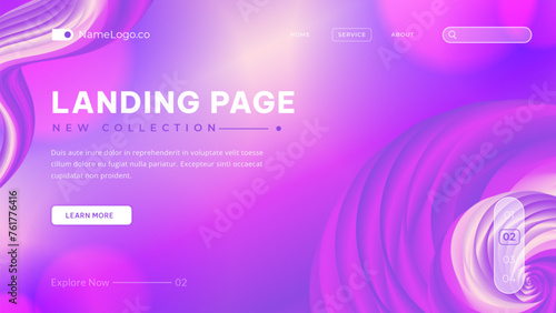 Abstract Style Landing Page Template Design