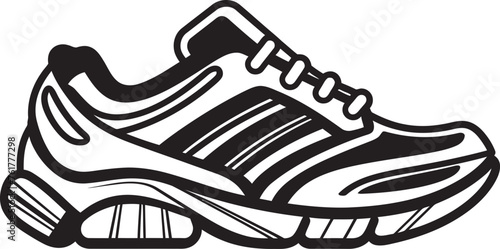 Infinity Pace Vector Futuristic Footwear Symbol Nova Stride Futuristic Running Shoe Icon