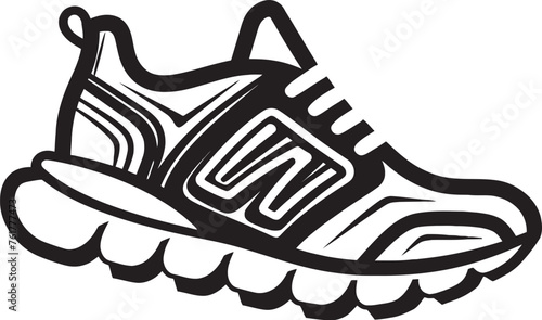 Infinity Pace Vector Futuristic Footwear Symbol Nova Stride Futuristic Running Shoe Icon