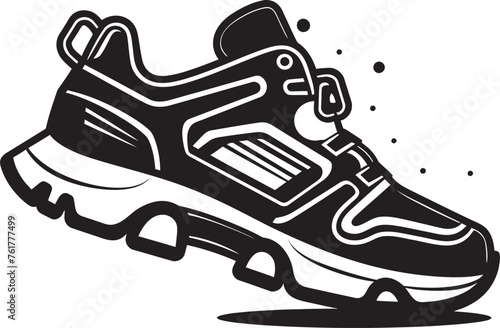 Infinity Pace Vector Futuristic Footwear Symbol Nova Stride Futuristic Running Shoe Icon