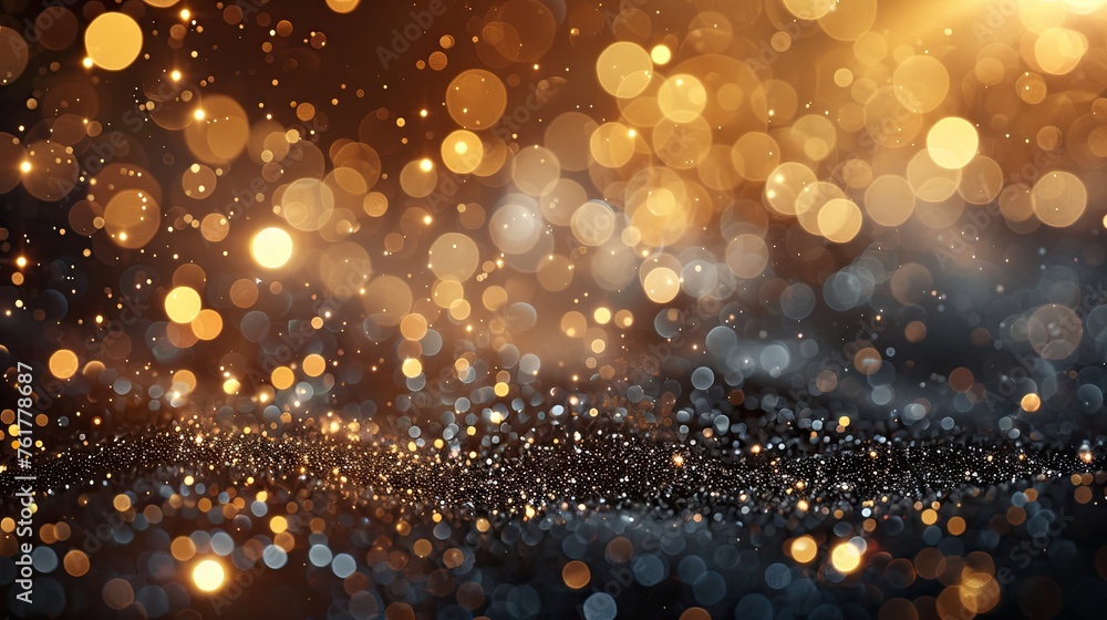 Glittering Festive Bokeh: A Shimmering Silver and Gold Abstract Background for Celebrations, Victories, and Magic Parties Glittering Festive Bokeh: A Shimmering Silver and Gold Abstract Background for Celebrations, Victories, and Magic Parties