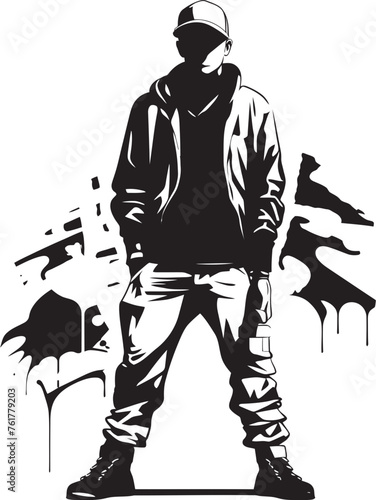 GrafGuardian Emblem Vector Artist Symbol StreetStyle Master Black Logo Graffiti Icon