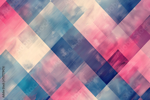 Abstract pastel geometric pattern with soft pink and blue hues
