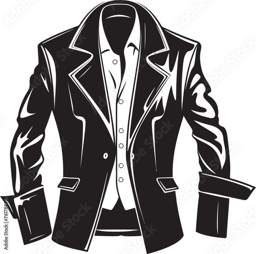 MetroStyle Hand Drawn Symbol for Fashionable Outerwear StreetSmart Vector Logo Design for Trendy Jacket photo