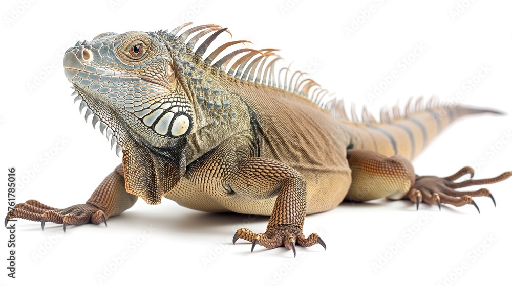 iguana on white background iguana on white background