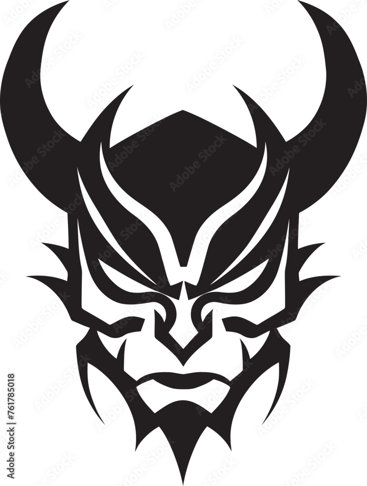 Demons Grin Hand Drawn Symbol for Terrifying Spirit Yokai Yami Vector Black Logo Design for Shadowy Oni Demons Grin Hand Drawn Symbol for Terrifying Spirit Yokai Yami Vector Black Logo Design for Shadowy Oni