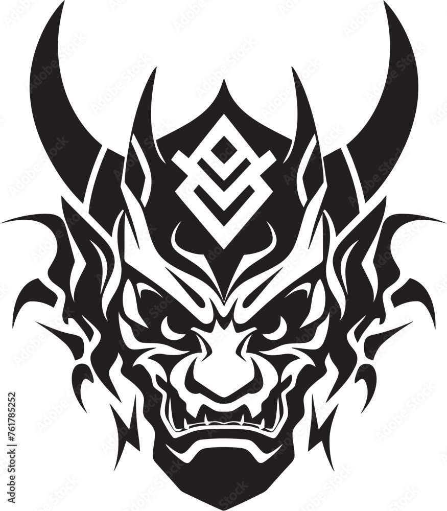 YureiYokai Iconic Emblem of Haunting Spirit NohNemesis Hand Drawn Symbol for Creepy Oni YureiYokai Iconic Emblem of Haunting Spirit NohNemesis Hand Drawn Symbol for Creepy Oni