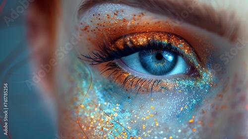 Close Up of a Womans Blue Eyes