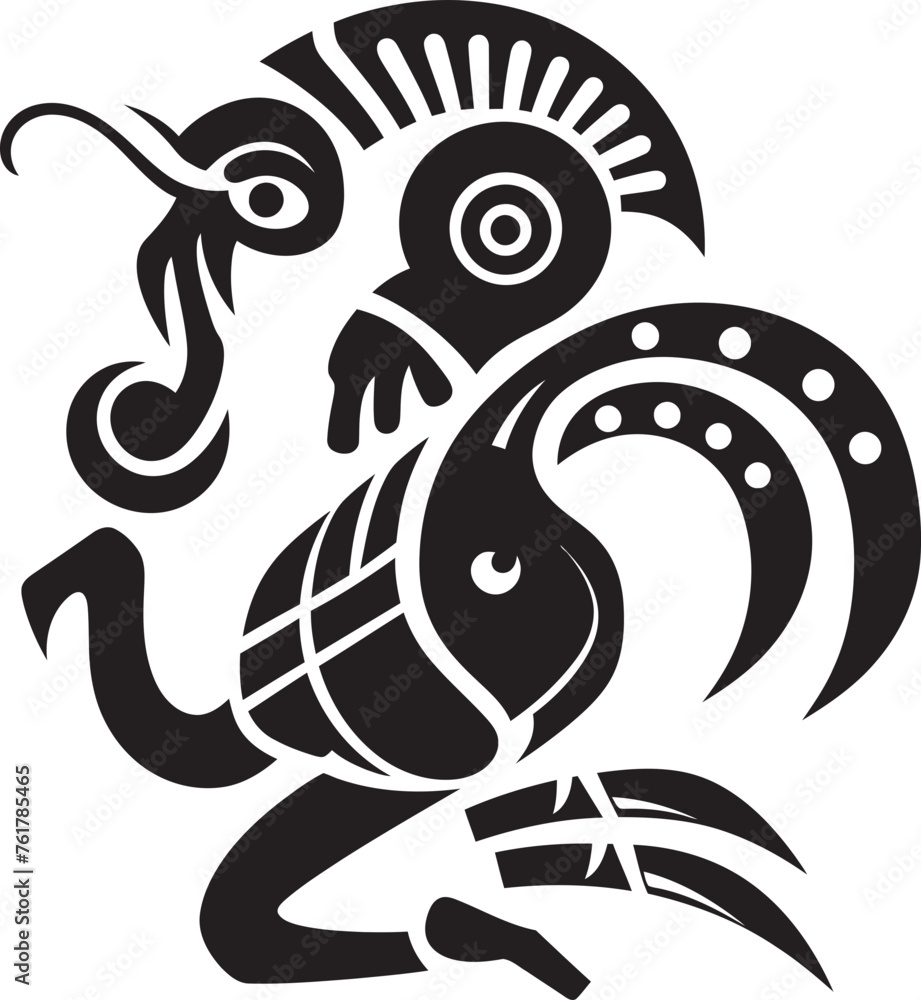 Obraz premium Kokopellis Rhythm Tribal Art Black Logo Design Icon Desert Dancer Vector Emblem of Kokopelli in Black