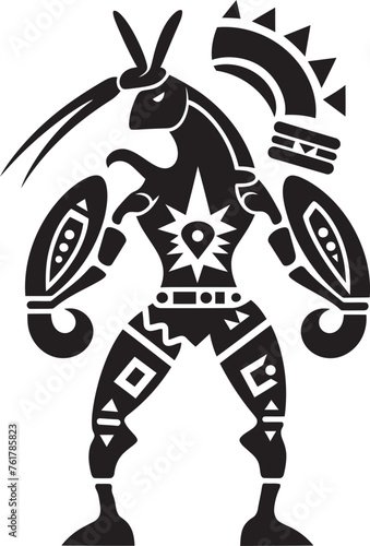 Wallpaper Mural Tribal Serenity Black Logo Design of Kokopelli Icon Kokopellis Anthem Vector Emblem of Kokopelli in Black Torontodigital.ca