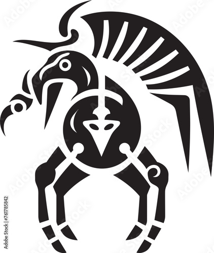 Mesa Minstrel Black Logo Design of Kokopelli Icon Kokopelli Rhythms Vector Emblem of Kokopelli in Black