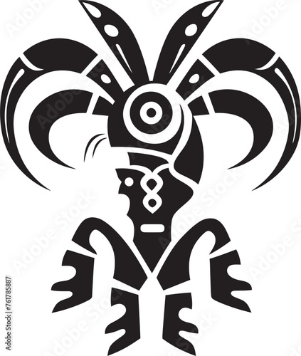 Kokopellis Melody Hand Drawn Symbol of Kokopelli in Black Mesa Minstrel Black Logo Design of Kokopelli Icon