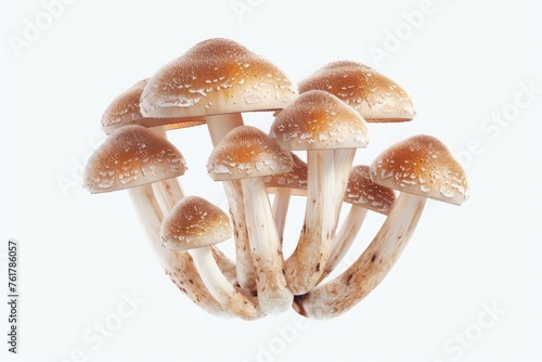many mushrooms isolated on white background