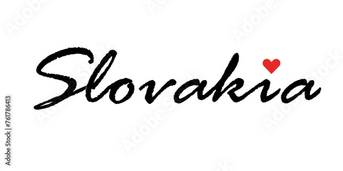 Canvas Print I love Slovakia