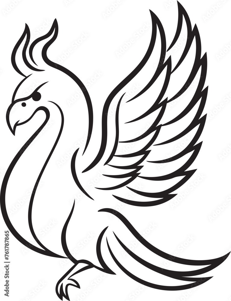 Cosmic Guardian Hand Drawn Phoenix Symbol in Black Vector Phoenix Sovereignty Logo Design of Legendary Phoenix in Black Vector Cosmic Guardian Hand Drawn Phoenix Symbol in Black Vector Phoenix Sovereignty Logo Design of Legendary Phoenix in Black Vector