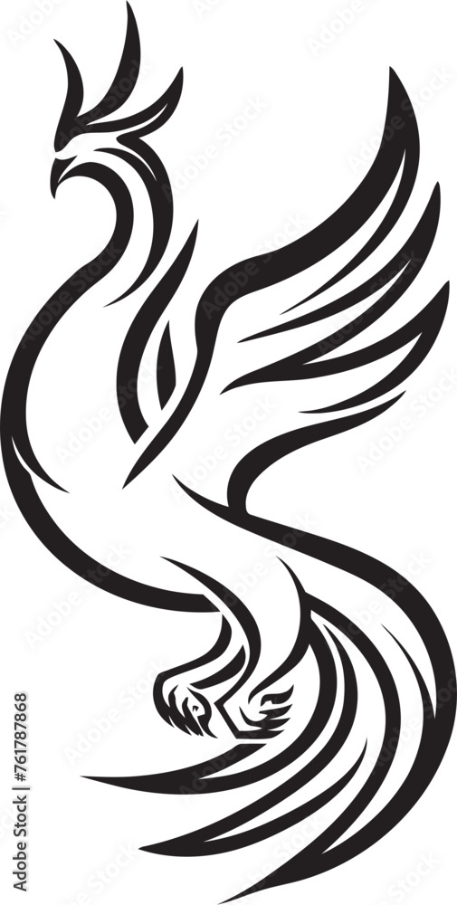 Phoenix Sovereignty Logo Design of Legendary Phoenix in Black Vector Immortal Phoenix Vector Icon of Mythical Phoenix in Black Phoenix Sovereignty Logo Design of Legendary Phoenix in Black Vector Immortal Phoenix Vector Icon of Mythical Phoenix in Black