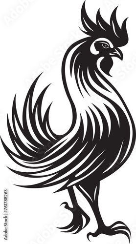 Resurrected Glory Hand Drawn Phoenix Symbol in Black Vector Phoenix Rising Logo Design of Mythical Bird in Black Vector