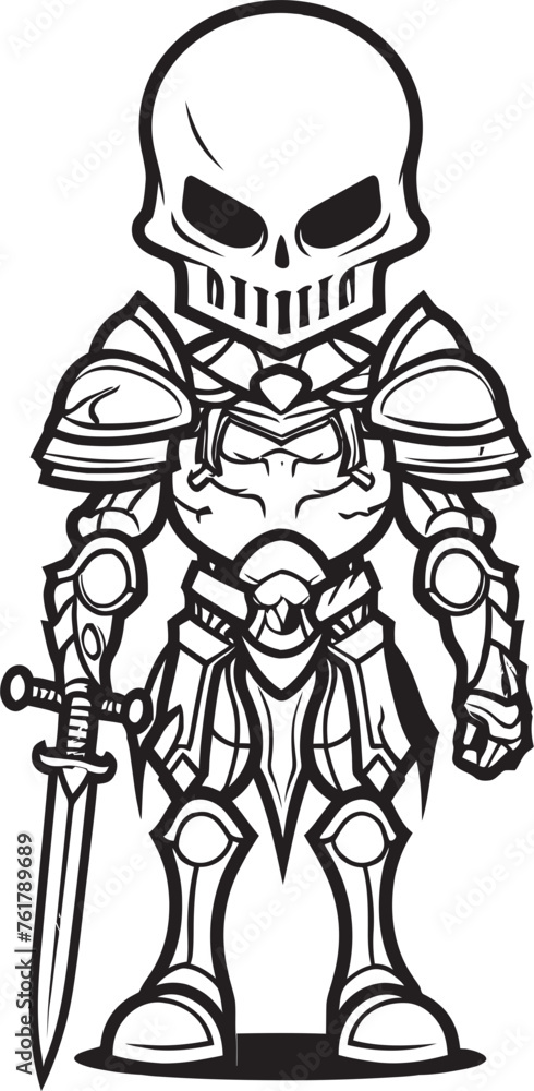 Ebonclad Champion Skeleton Knight Logo Design in Black Vector Deaths Guardian Skeleton Knight Icon in Black Vector Ebonclad Champion Skeleton Knight Logo Design in Black Vector Deaths Guardian Skeleton Knight Icon in Black Vector