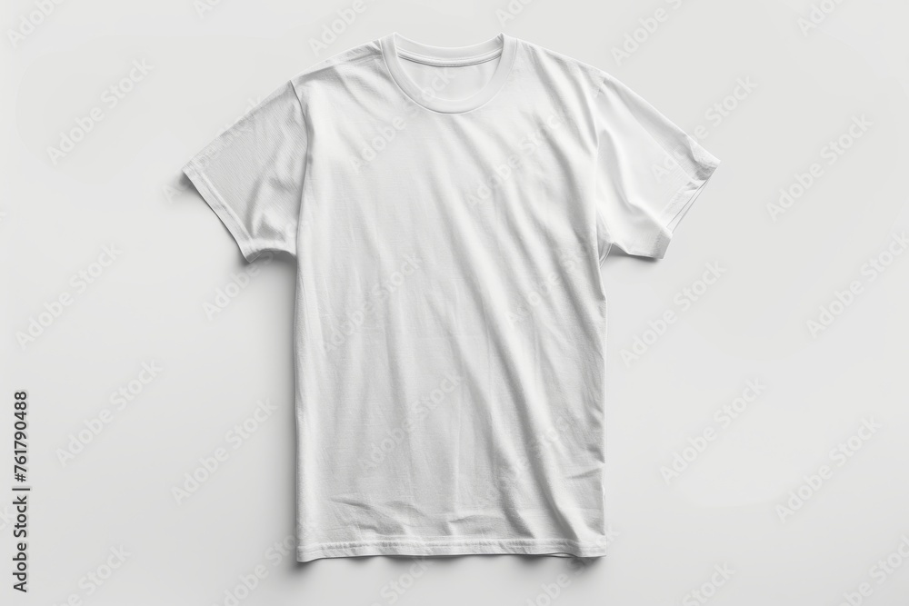 Clean One Color T-shirt Mockup Isolated on White Background for Your Designs Clean One Color T-shirt Mockup Isolated on White Background for Your Designs